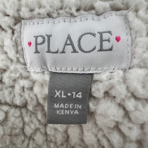 Children’s Place Pink Fleece Lined Hooded Sweatshirt Jacket Size XL Girl’s - Picture 2 of 6